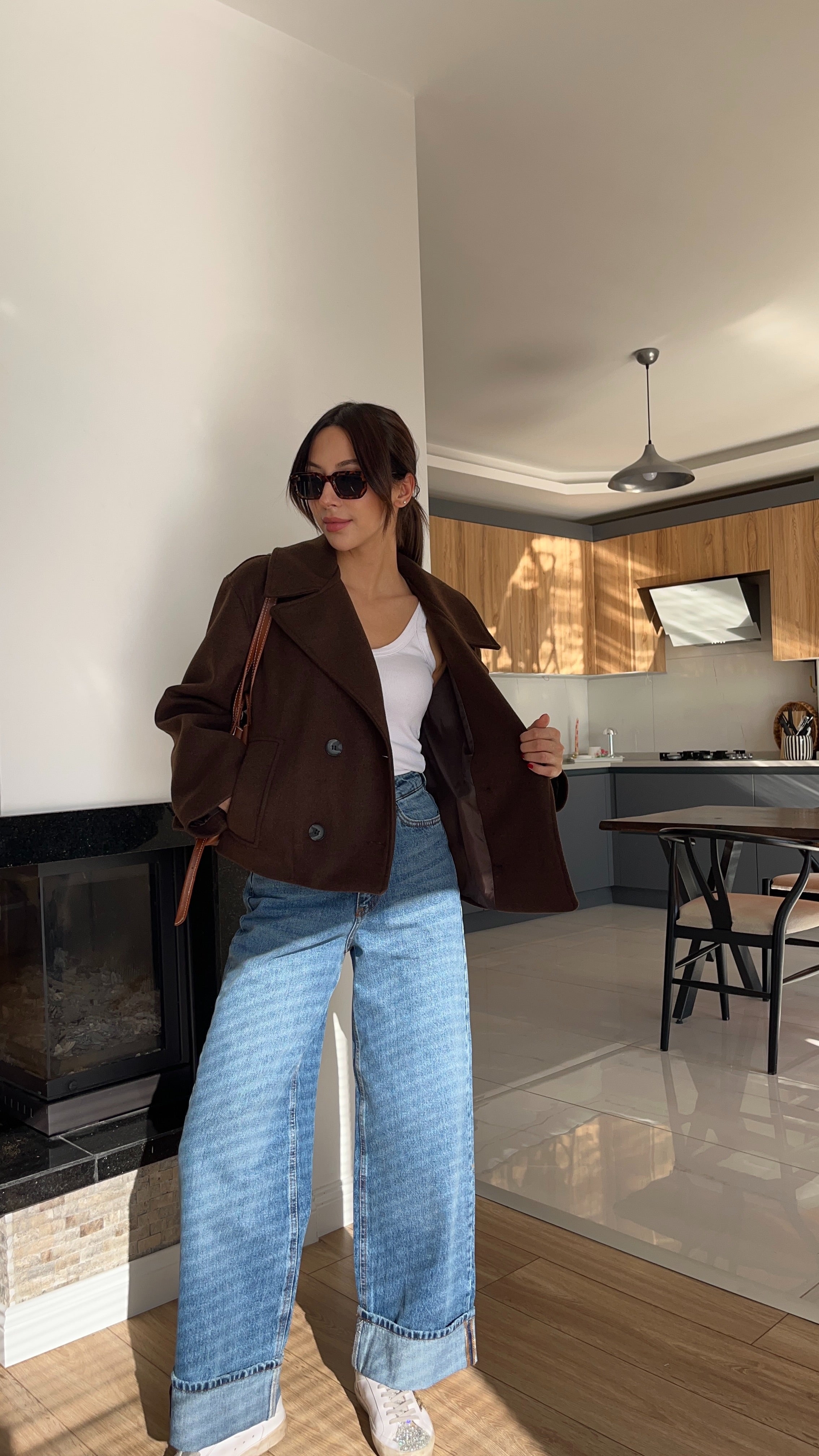 KAHVERENGİ İÇ ASTARLI PREMİUM KAŞE KABAN