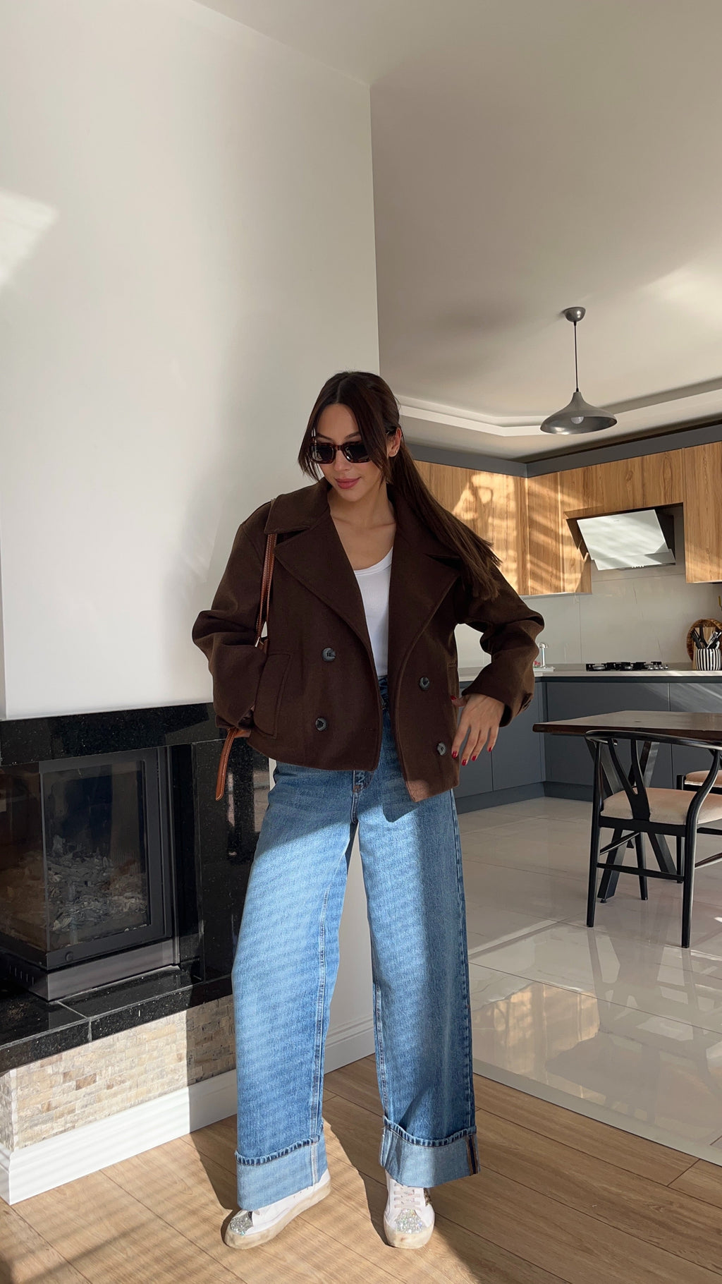 KAHVERENGİ İÇ ASTARLI PREMİUM KAŞE KABAN